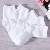 5 Pairs Kids Pure White Sock